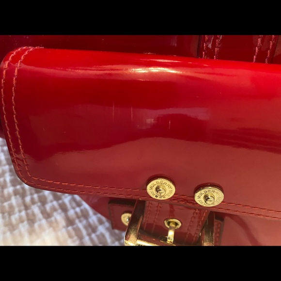 Mulberry London Roxanne Bright Red Bag - Picture 12 of 13